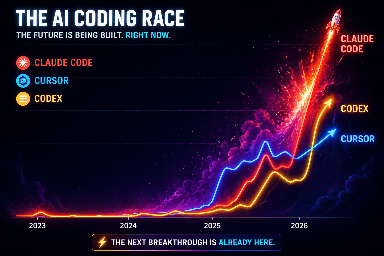AI coding tools popularity graph